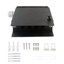 Indoor 4-Port Metal Fiber Optic Wall Mount Terminal Box - Black