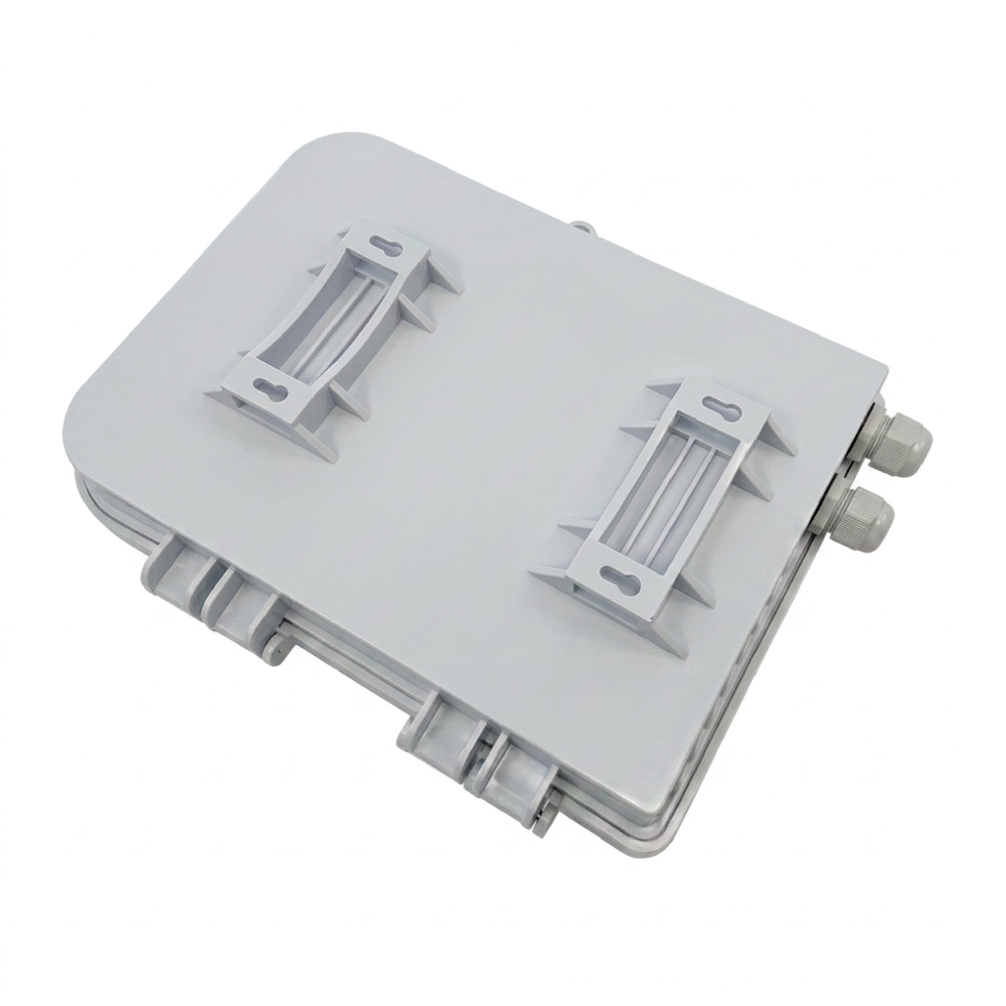 Indoor/Outdoor 16-Port Plastic Fiber Optic Wall Mount Terminal Box White