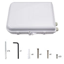 Indoor/Outdoor 16-Port Plastic Fiber Optic Wall Mount Terminal Box White