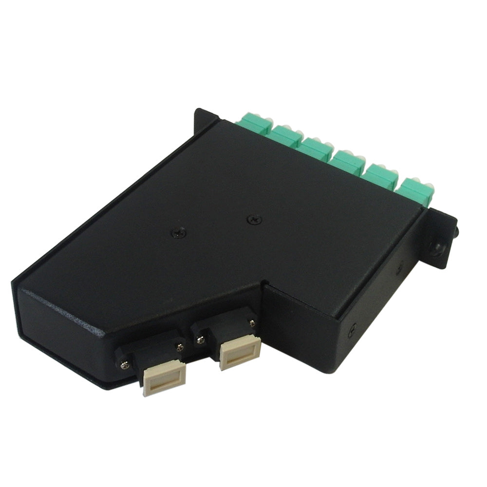 24-Fiber Multimode OM4 LGX Style Cassette 2x MPO Male to 12x LC Duplex