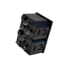 C13 Right Locking Receptacle, 2 Tier, 1.5mm Panel Thickness - Black