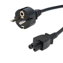 CEE 7/7 (Euro) to IEC C5 - H05VV-F 0.75 Power Cable (2.5A 250V) Power Cord - 2m