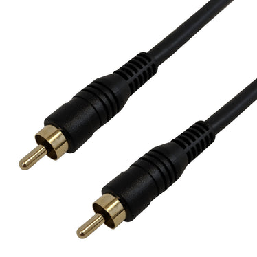 RCA Male to RCA Male RG59 Molded Composite Video or Subwoofer Cable -