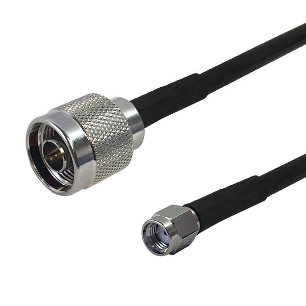 Premium Phantom Cables Times Microwave LMR-240 Ultra Flex N-Type Male to SMA-RP (Reverse Polarity) Male Cable