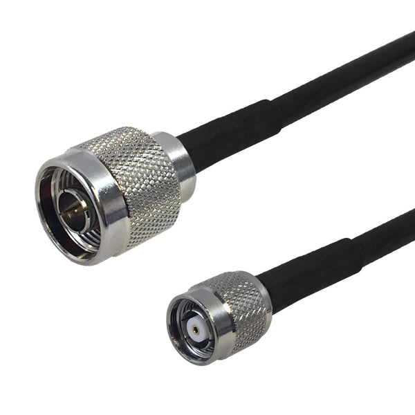 Premium Phantom Cables Times Microwave LMR-240 N-Type Male to TNC-RP (Reverse Polarity) Male Cable