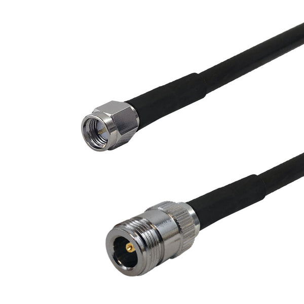 Premium Phantom Cables Times Microwave LMR-240 Ultra Flex N-Type Female to SMA Male Cable
