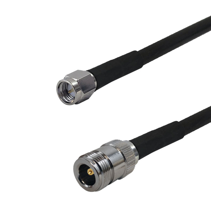 Premium Phantom Cables Times Microwave LMR-240 Ultra Flex N-Type Female to SMA Male Cable