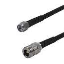 Premium Phantom Cables Times Microwave LMR-240 N-Type Female to SMA-RP (Reverse Polarity) Male Cable