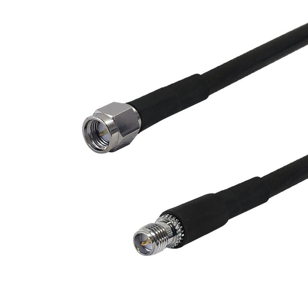 Premium Phantom Cables Times Microwave LMR-240 Ultra Flex SMA Male to SMA-RP (Reverse Polarity) Female Cable