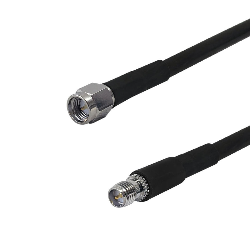 Premium Phantom Cables Times Microwave LMR-240 Ultra Flex SMA Male to SMA-RP (Reverse Polarity) Female Cable