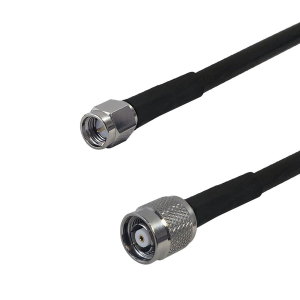 Premium Phantom Cables Times Microwave LMR-240 Ultra Flex SMA Male to TNC-RP (Reverse Polarity) Male Cable