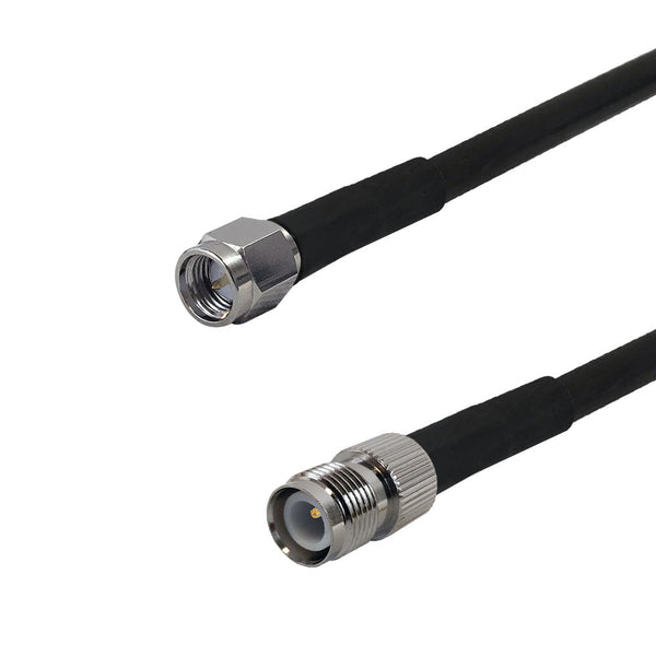 Premium Phantom Cables Times Microwave LMR-240 Ultra Flex SMA Male to TNC-RP (Reverse Polarity) Female Cable