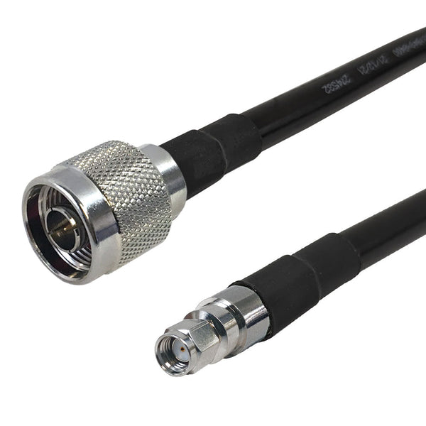 Premium Phantom Cables Brand RF-400 N-Type Male to SMA-RP (Reverse Polarity) Male Cable