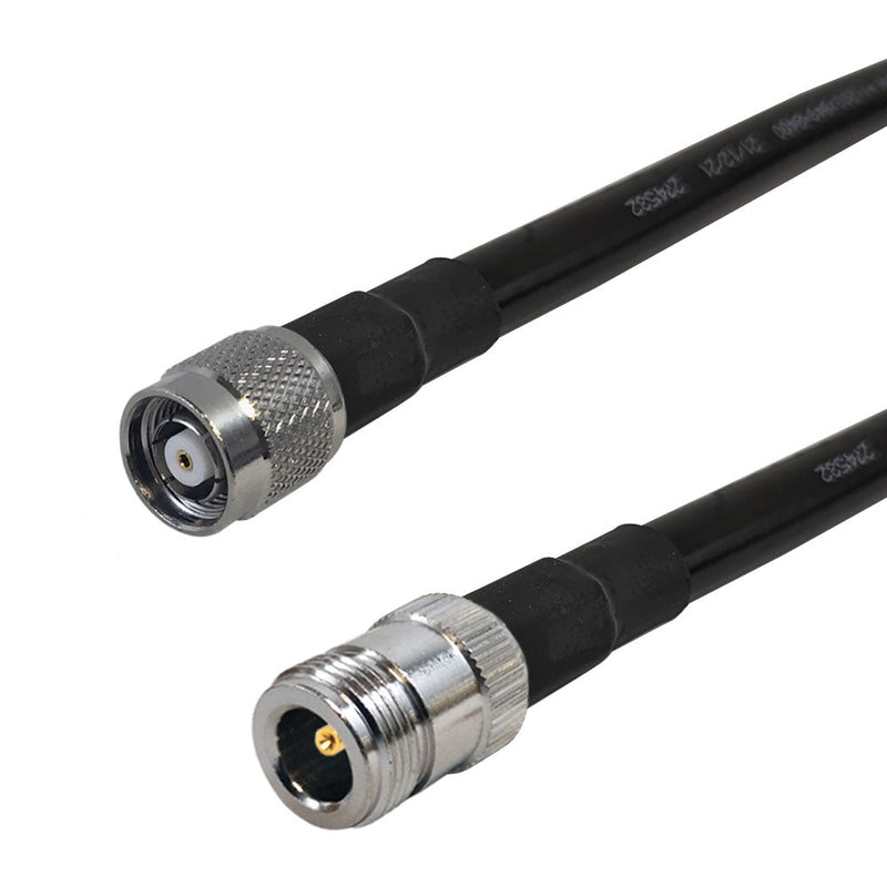 Premium Phantom Cables Brand RF-400 N-Type Female to TNC-RP (Reverse Polarity) Male Cable