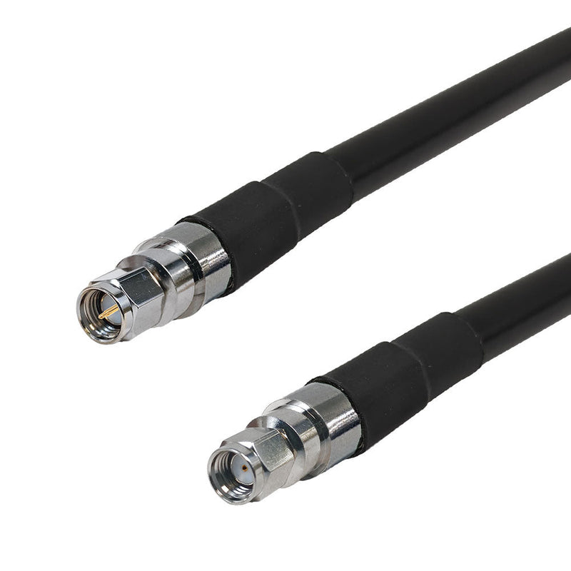Premium Phantom Cables Times Microwave LMR-400 SMA Male to SMA-RP (Reverse Polarity) Male Cable