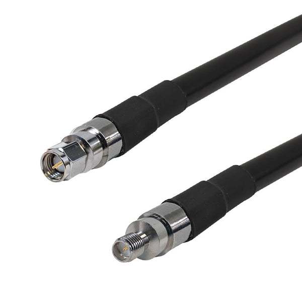Premium Phantom Cables Times Microwave LMR-400 Ultra Flex SMA Male to  SMA-RP (Reverse Polarity) Female Cable