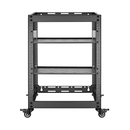 19 inch Open Frame Wall Mount/Free Stand Rack - 2 Vented Shelves - 12U