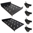 19 inch Open Frame Wall Mount/Free Stand Rack - 2 Vented Shelves - 12U