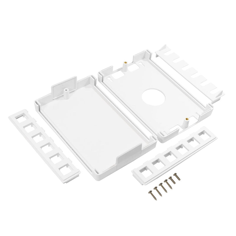 Surface Box 6 Port or 12 Port - White