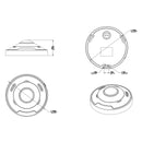 12MP Fisheye IP Camera - 1.8mm Fixed Lens - WDR - Microphone/Speaker - IP67 IK10 Rated - White