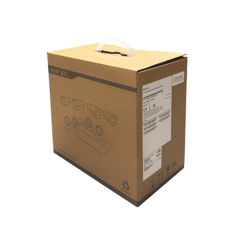 4-Channel Wireless NVR With 4x 2MP Wireless Cameras