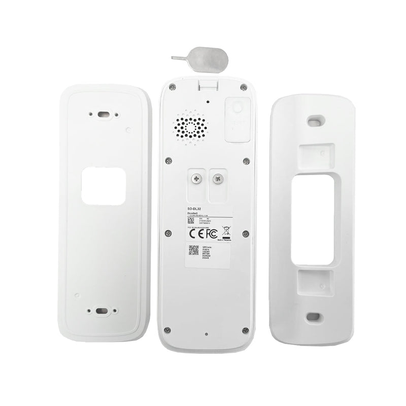3MP Dual Camera Video Doorbell - WiFi - IR - IP65 - WHITE