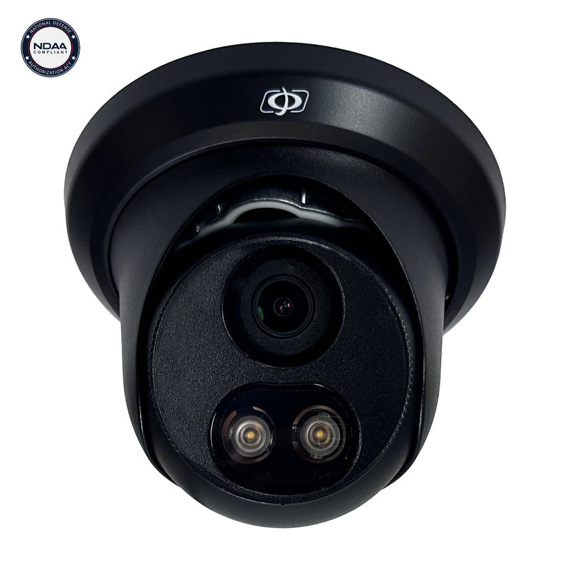 5MP Turret IP Camera - Fixed Lens - AI - WDR - Color Night Vision - Microphone - IP67 Rated