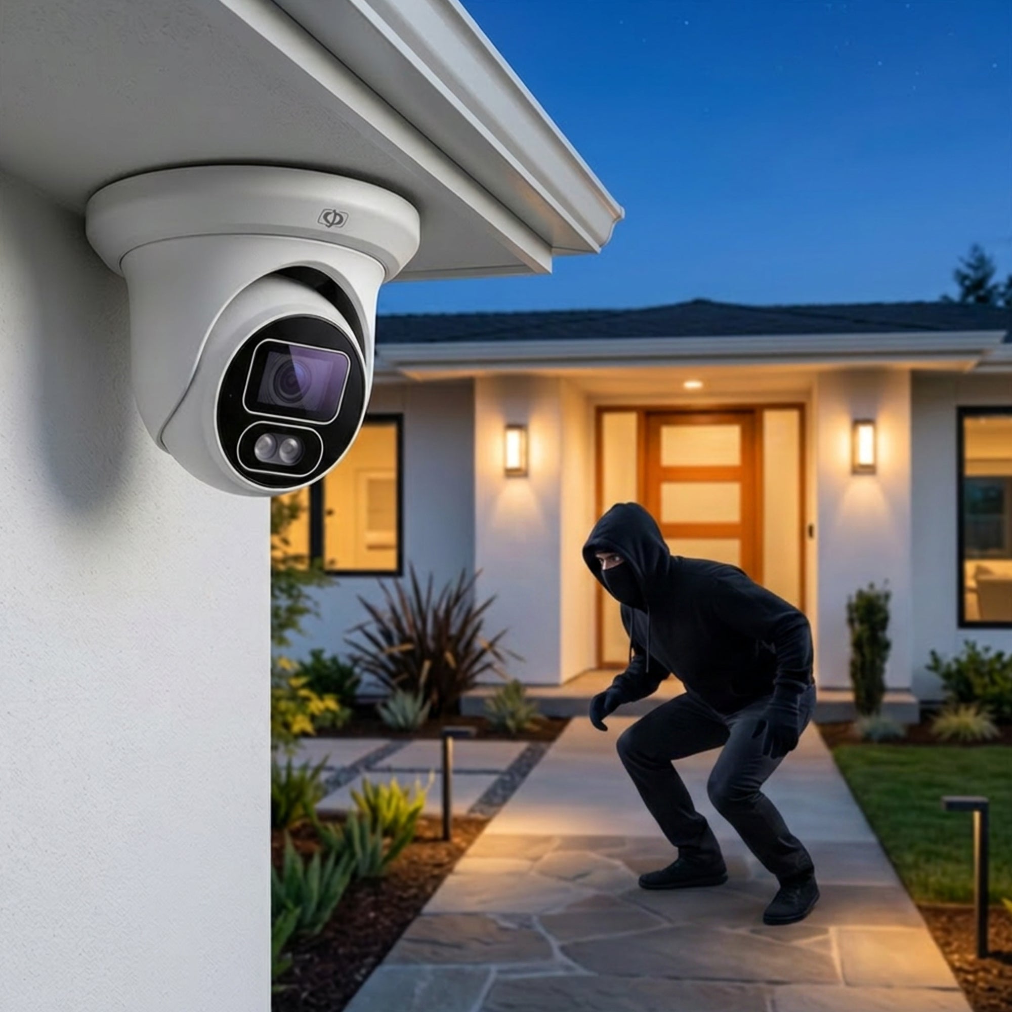 8MP Turret IP Camera - 2.8mm Lens - AI - Color Night Vision (3rd gen) - Microphone/Speaker - IP67 Rated