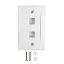 Wall Plate, 2-Port Keystone - White
