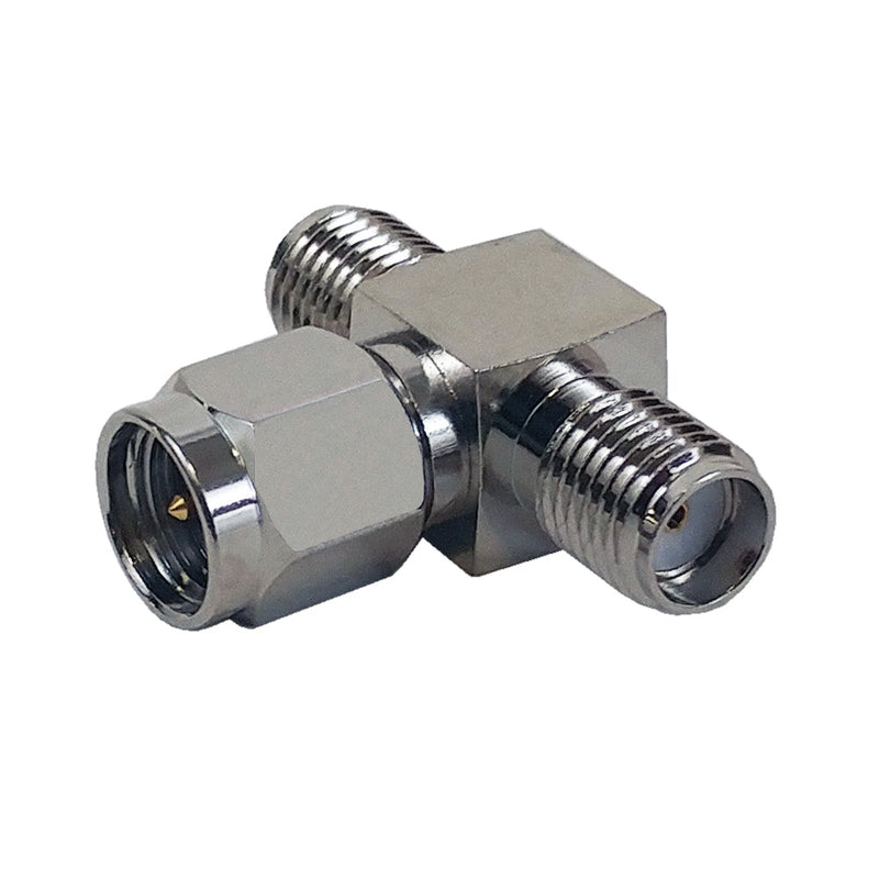 Male to 2 x SMA Female - Tee Adapter