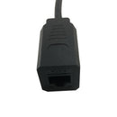 6 Inch RJ45 CAT6 Female to Female Adapter with Screw Holes (centered)