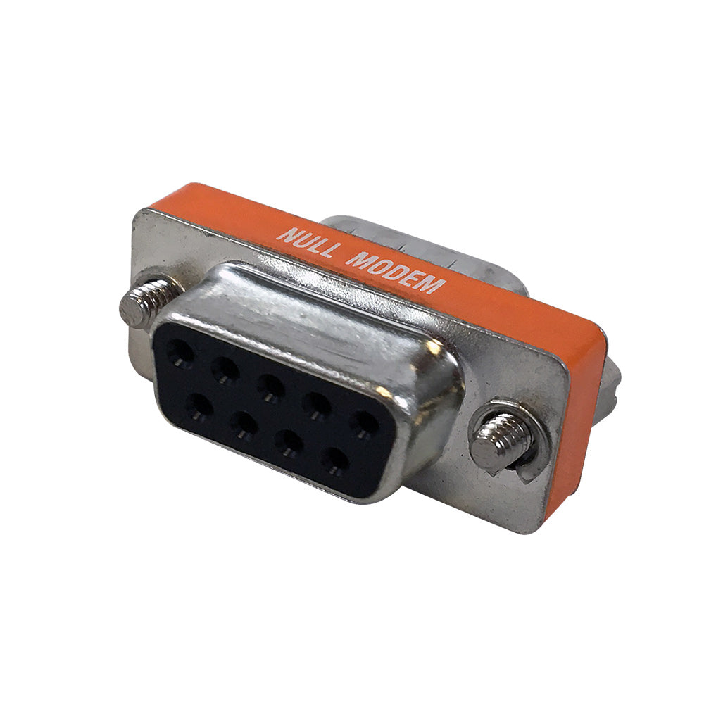 DB9 Null Modem Slimline Gender Changer Female to Female