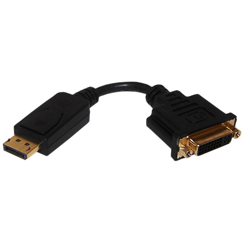 6 inch DisplayPort 1.1 Male to DVI Female Adapter - Black