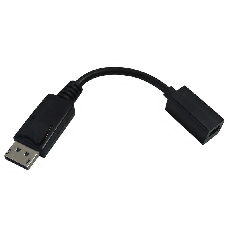 6 inch DisplayPort 1.2 Male to MDP Female Adapter - Black