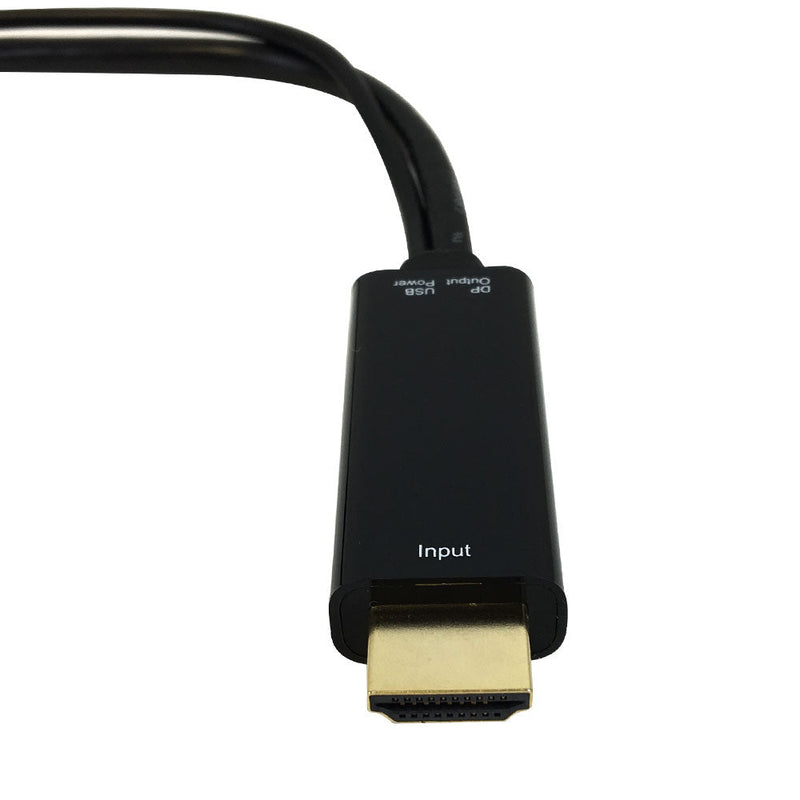 6 inch HDMI Male to DisplayPort Female 4K Adapter, Active - Black
