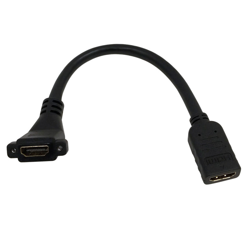 6 inch HDMI to Female 45 Degree Adapter with Screw Holes