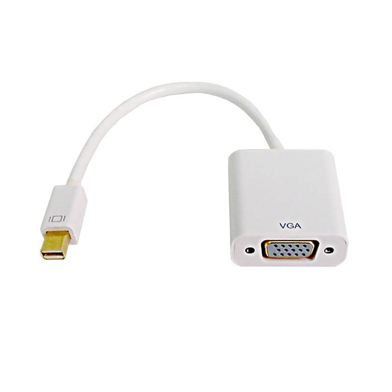 6 inch Mini-DisplayPort/Thunderbolt™ v1.2 Male to VGA Female Adapter, Active - White