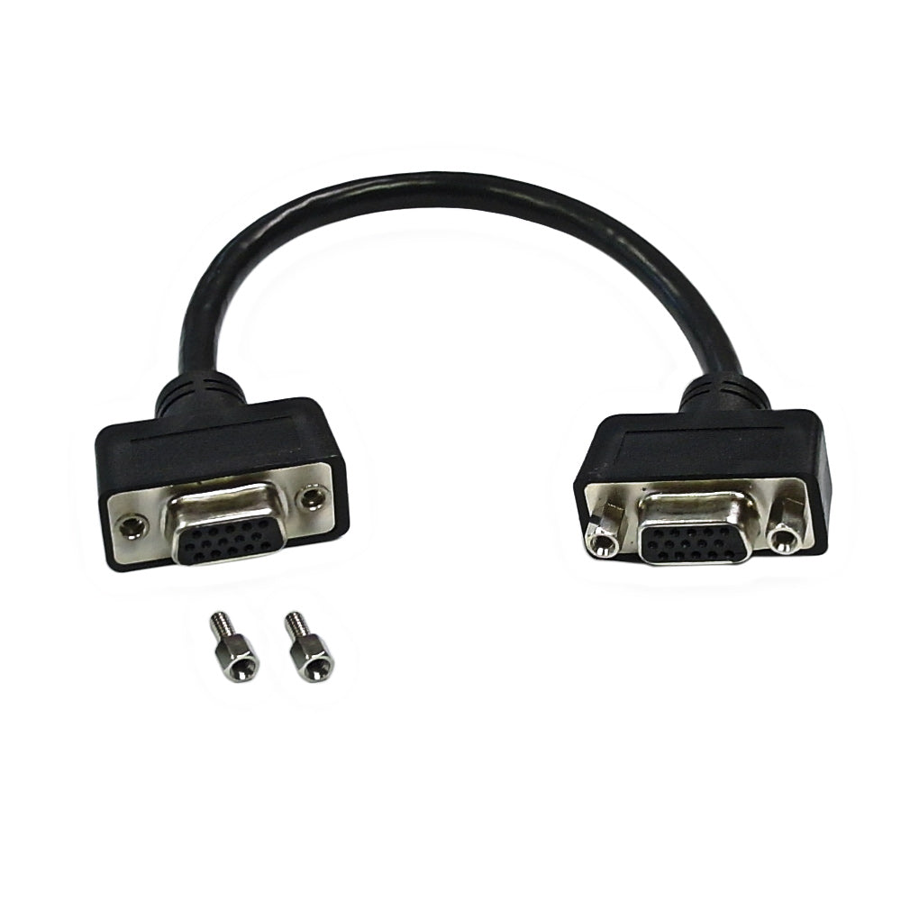 6 inch SVGA Female to Female Adapter with Hex Nuts