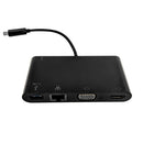 USB 3.1 Type-C to HDMI, VGA, Ethernet, USB 3.0, USB Type-C  - Black