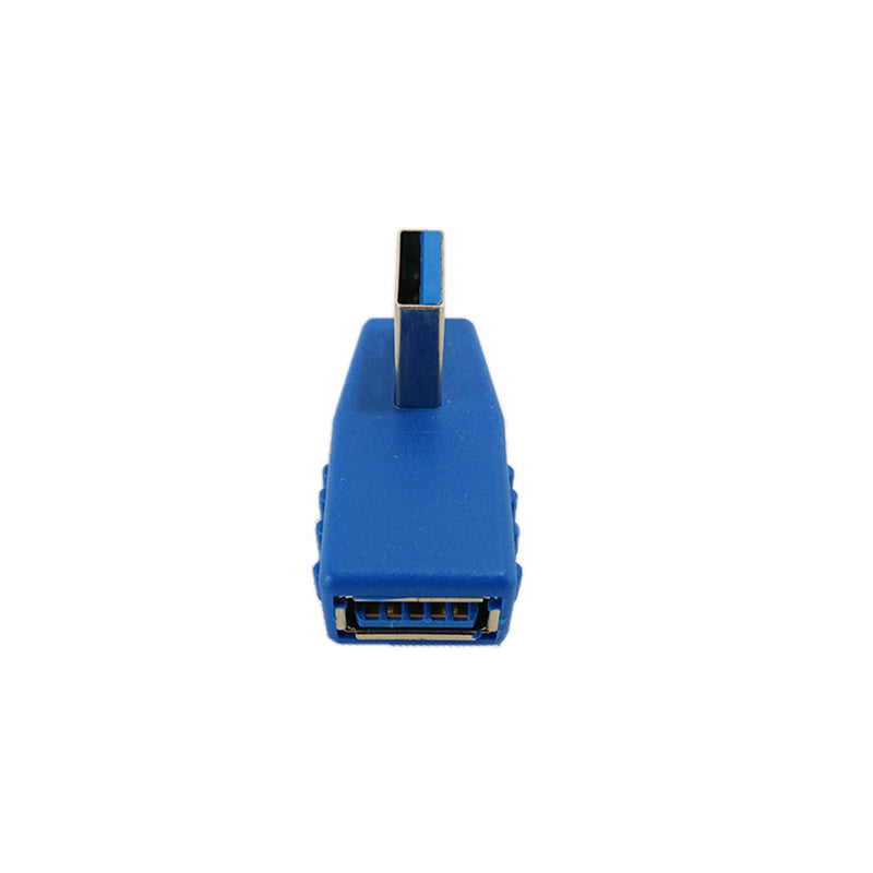 Blue Usb Adapter USB 3.0 Right Angle A Male to A Female Adapter - Blue