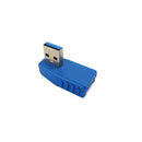 USB 3.0 Right Angle A Male to A Female Adapter - Blue