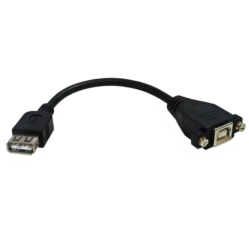 6 inch USB 2.0 B to A Female Adapter with Screw Holes