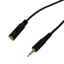 2.5mm 4C Male to Female Cable - Riser Rated CMR/FT4 - Black