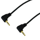 2.5mm Stereo Male Right Angle to Male Right Angle Cable - Riser Rated CMR/FT4 - Black