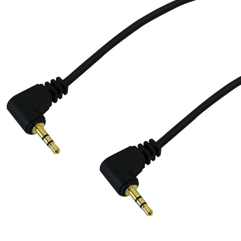 2.5mm Stereo to Male Right Angle Cable Riser Rated CMR/FT4 - Black
