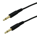3.5mm Mono Male to Male Cable - Riser Rated CMR/FT4 - Black