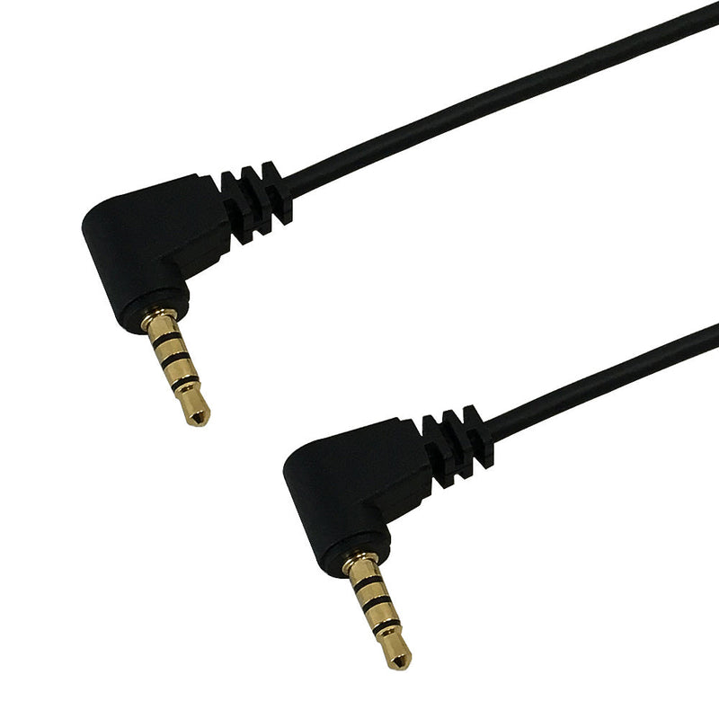3.5mm 4C to Male Right Angle Cable Riser Rated CMR/FT4 - Black