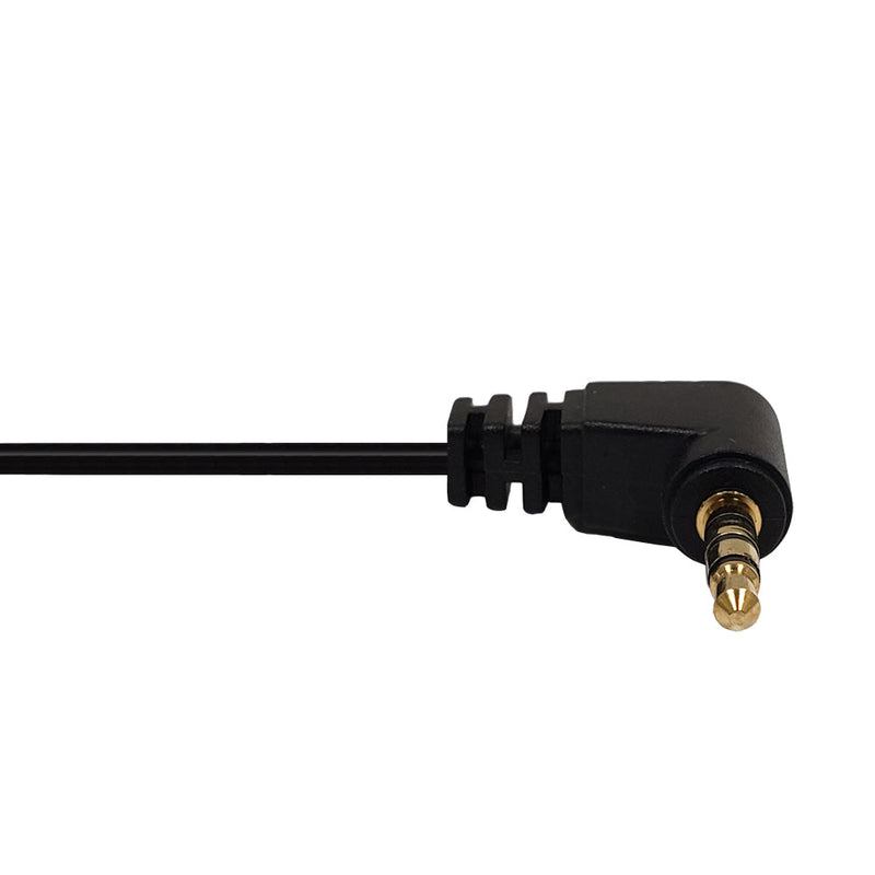 3.5mm 4C to Male Right Angle Cable Riser Rated CMR/FT4 - Black