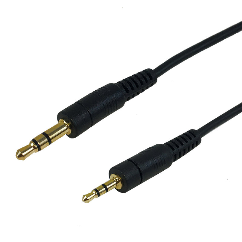 3.5mm to 2.5mm Stereo Male Cable Riser Rated CMR/FT4 - Black