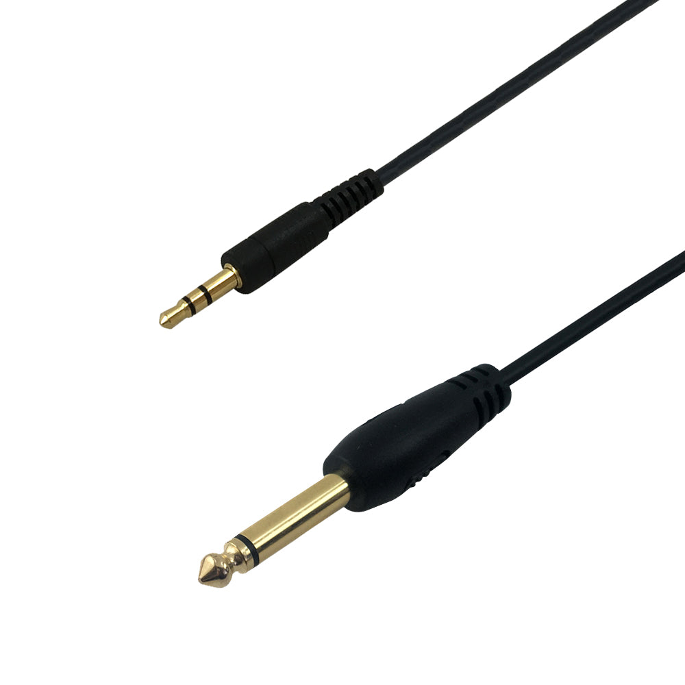 3.5mm Stereo Male to 1/4 inch TS Male Mono Cable - Riser Rated CMR/FT4